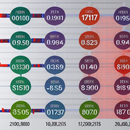 displaying the market growth of Pi Coin, with increasing bars of color representing an increase in value over time