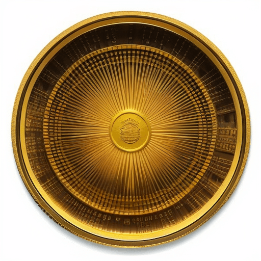 F the world with a golden Pi Coin symbol and a few rays of light radiating outward from it, highlighting the developing markets