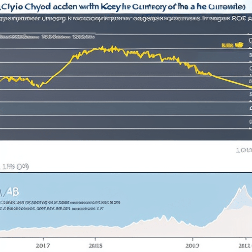 charting the steady upward trajectory of crypto adoption, with the line gradually increasing over time and a key tracking the value of the currency
