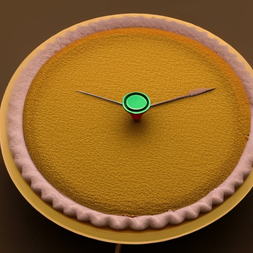 Ful 3-D pie chart with a needle pointing to a slice of pie representing Pi Coin potential