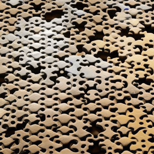 T image of a jigsaw puzzle, in which some pieces have been put together, but the overall picture is still incomplete