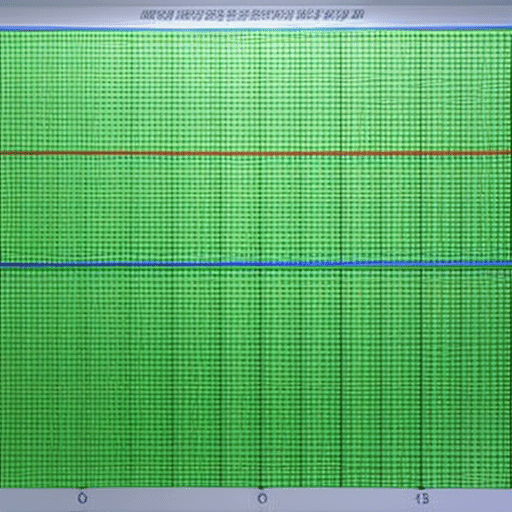 of two lines, one blue and one green, slowly converging