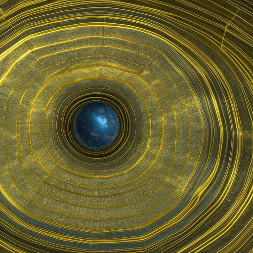 Ated image of a spinning world, with a 3
