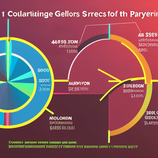 E of a circular pie chart with arrows and colorful lines radiating from the center, depicting the global reach of Pi Coin's cross-border payments
