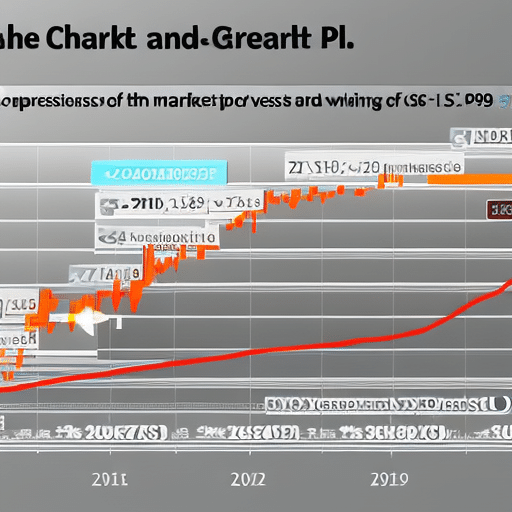 A graph showing the increasing and decreasing market trend of Pi Coin over the past year