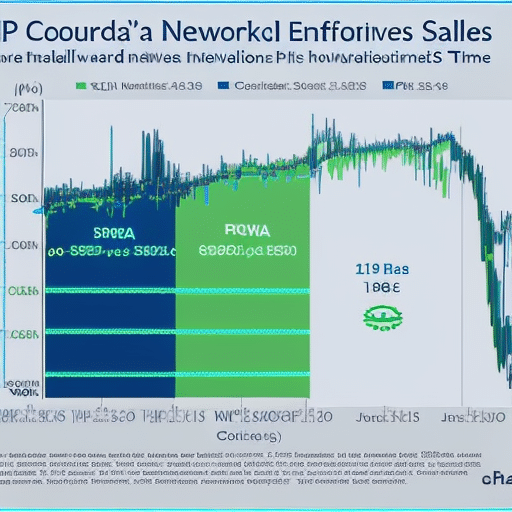 Ful graph showing the rise and fall of Pi Coin's network failure prevention efforts over time, colored in shades of blue and green