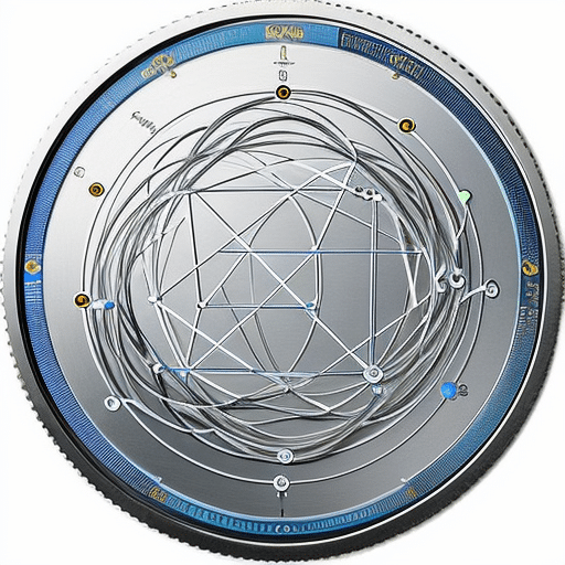 Network of interconnected circles, with each circle representing a node in the Pi Coin Network