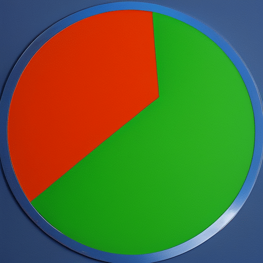 T geometric shapes in a deep blue background, a bright yellow circle in the center with a bright red triangle overlapping it, a green line connecting them