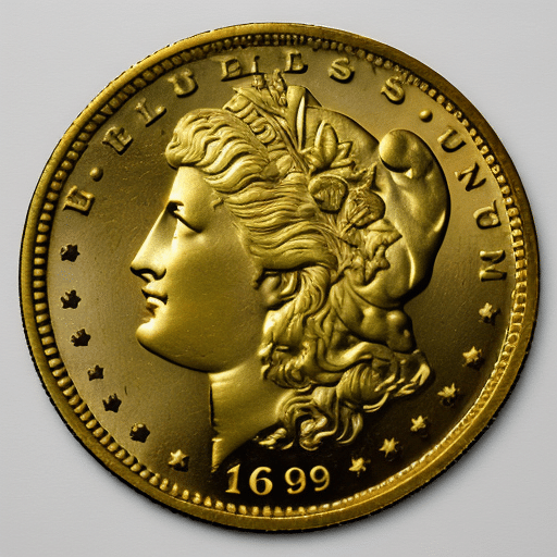Lar image of a gold-colored coin with a pie-like wedge cut from it, surrounded by a series of linked locks