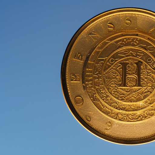 Currency symbol composed of 3 overlapping circles, with a globe in the background, to represent the revolutionary potential of Pi Coin