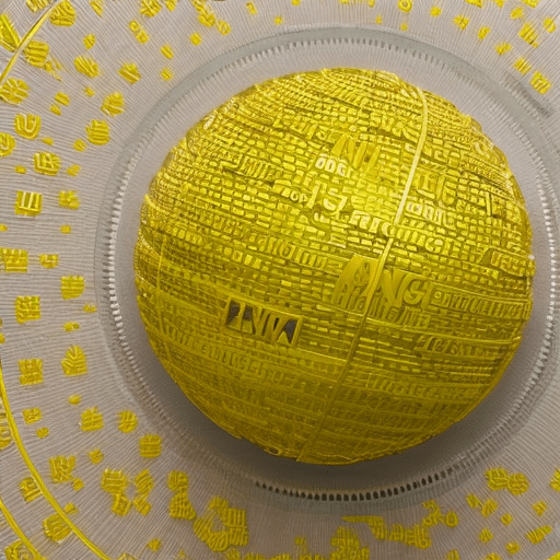 with a line of bright yellow Pi Coins connecting multiple continents