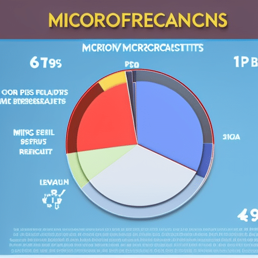, 3-dimensional pie graph with slices of different sizes and colors showing the benefits of using Pi for microtransactions