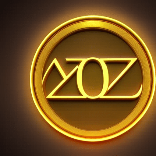 -up of a 3D-rendered golden pi symbol, with colorful light radiating from its center