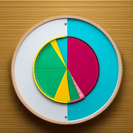 D in bright colors, a pie chart representing Pi Coin's share of the banking sector, with a growing slice of the pie