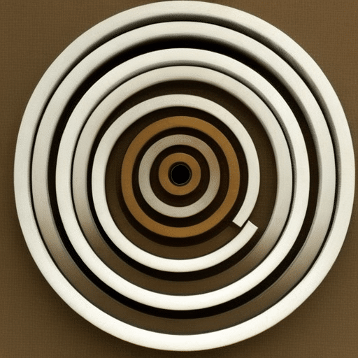 An image showing an abstract representation of a deflationary spiral, with a Pi Coin at its center
