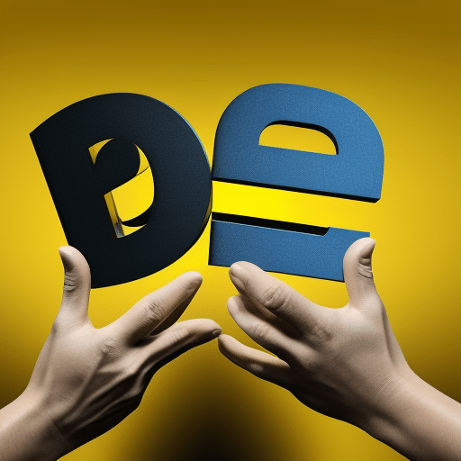 Ation of two hands clasping a bright yellow 3D-illustrated Pi symbol representing a secure, person-to-person payment