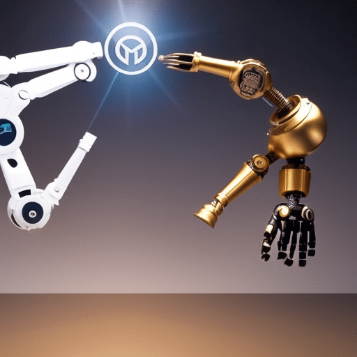 Sentation of two hands, one robotic and one human, shaking